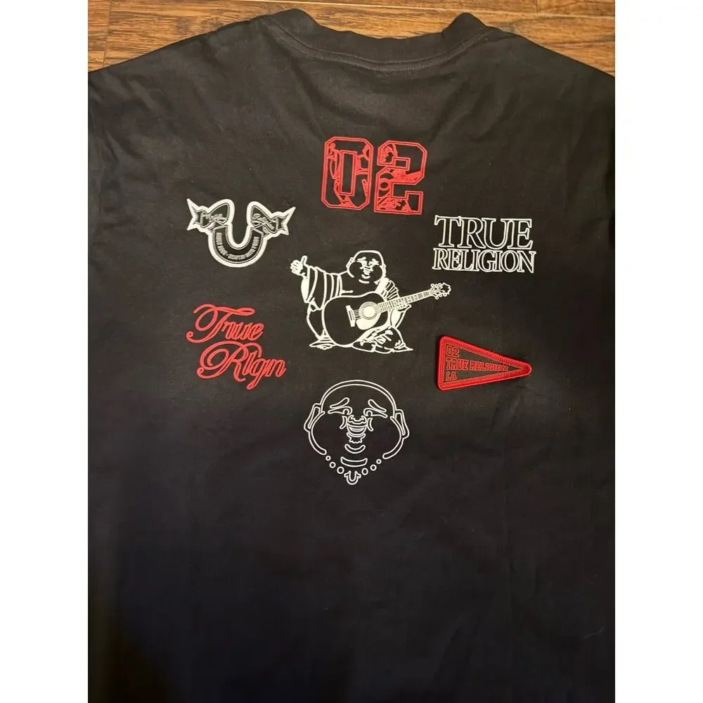 True Religion T-shirt Men's Color Black Size L